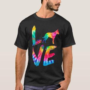 Australischer Rindfleisch-Tie-Dye-Liebe-Hund-Mama- T-Shirt