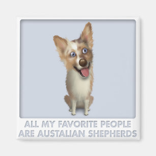 Australischer roter Merle Schäfer-Liebling Magnet