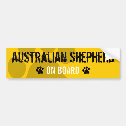 Australischer Schäfer an Bord Autoaufkleber (Vorne)