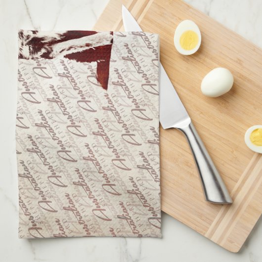 Australischer Schäfer-Australier Geschirrtuch (Viertel Falte)