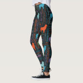 Australischer Schäfer-australische Wort-Kunst Leggings (Links)