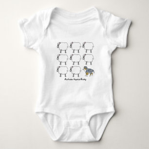 Australischer Schäfer, der Schaf-Baby-Strampler i Baby Strampler