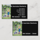 Australischer Schäfer "Ende des Tages" Malerei Visitenkarte (Vorne/Hinten)