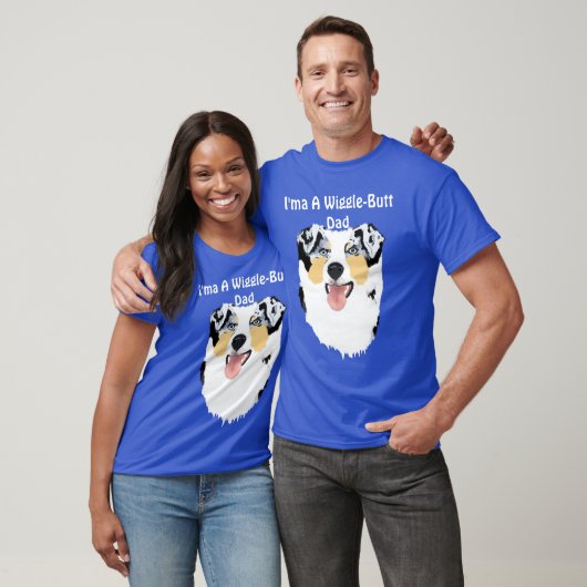 Australischer Schäfer "I'ma Wiggle-Hintern Vater-" T-Shirt (Unisex)