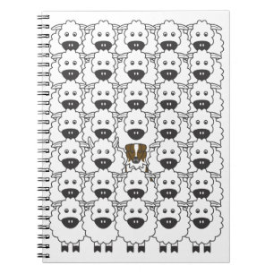 Australischer Schäfer in den Schafen Notizblock