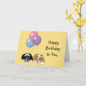 Australischer Schäfer-kundenspezifische alles- Karte (Gelbe Blume)