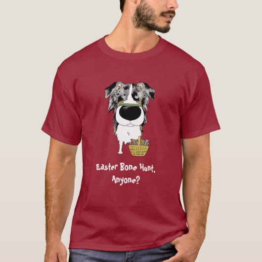 Australischer Schäfer - Ostern-Knochen-Jagd, T-Shirt (Vorderseite)