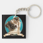 Australischer Schäfer-Schlüsselanhänger Schlüsselanhänger (Rückseite)