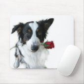 Australischer Schäfer und Rose Mousepad (Mit Mouse)