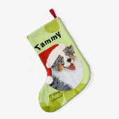 Australischer Schäfer "Weihnachtsaustralische" Kleiner Weihnachtsstrumpf (Rückseite (Hängend))