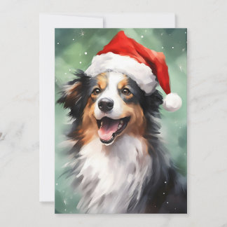 Australischer Schäfer Weihnachtsmalerei Feiertagskarte