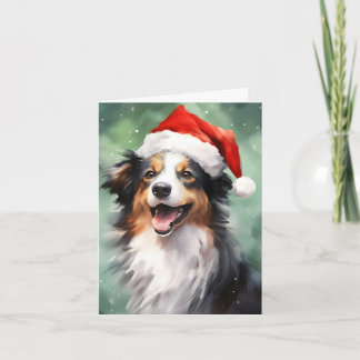Australischer Schäfer Weihnachtsmalerei Karte