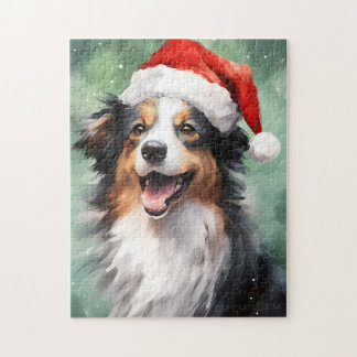 Australischer Schäfer Weihnachtsmalerei Puzzle
