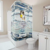 Australischer Schäfer "Yippee" Duschvorhang (Beispiel)