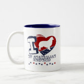 Australischer Schäfer Zweifarbige Tasse (Links)