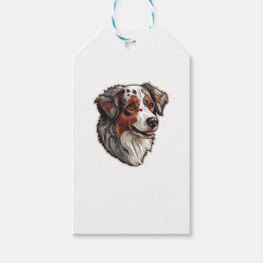 Australischer Schäferhund 1 Geschenkanhänger (Vorderseite)