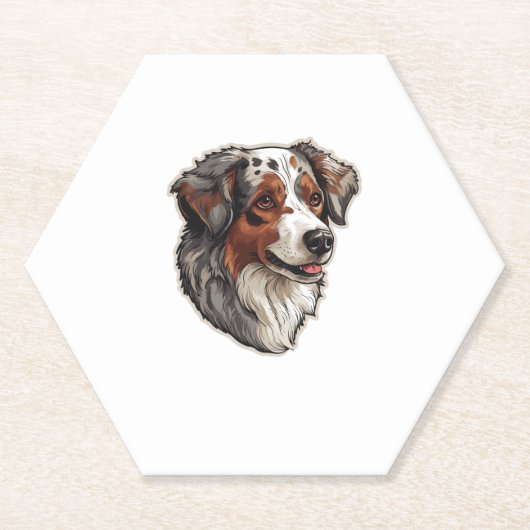Australischer Schäferhund 1 Untersetzer (Vorderseite)