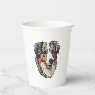 Australischer Schäferhund 3 Pappbecher