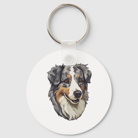 Australischer Schäferhund 3 Schlüsselanhänger (Vorderseite)