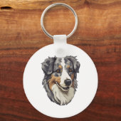 Australischer Schäferhund 3 Schlüsselanhänger (Vorderseite)