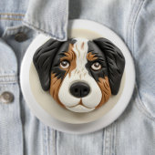 Australischer Schäferhund 3D inspiriert Button (Beispiel)