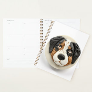 Australischer Schäferhund 3D inspiriert Planer