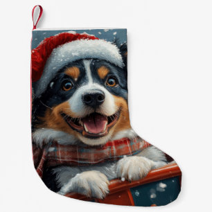 Australischer Schäferhund Achterbahn Weihnachten Kleiner Weihnachtsstrumpf