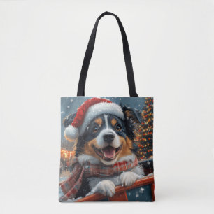 Australischer Schäferhund Achterbahn Weihnachten Tasche