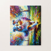 Australischer Schäferhund: Acryl Blau-Merle-Aussie Puzzle (Vertikal)