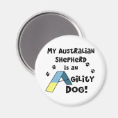 Australischer Schäferhund Agility Dog Magnet (Vorderseite/Rückseite)
