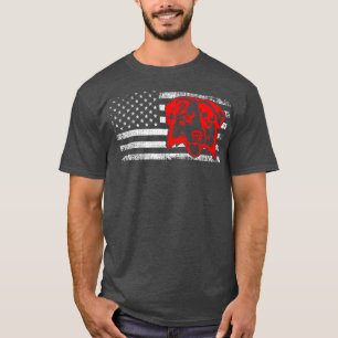Australischer Schäferhund Amerikanische Flagge Lus T-Shirt