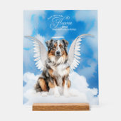 Australischer Schäferhund Angel Dog Name Pet Memor Acrylschild (Vorderseite)