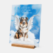 Australischer Schäferhund Angel Dog Name Pet Memor Acrylschild (Winkel)