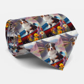 Australischer Schäferhund auf Paddle: Ein Landscha Krawatte (Gerollt)