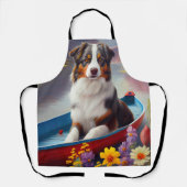 Australischer Schäferhund auf Paddle: Ein Landscha Schürze (Vorderseite)