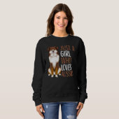Australischer Schäferhund Aussie Besitzer Mädchen Sweatshirt (Vorne ganz)