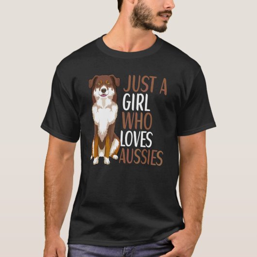 Australischer Schäferhund Aussie Besitzer  Mädchen T-Shirt (Vorderseite)