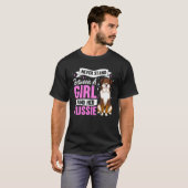 Australischer Schäferhund Aussie Besitzer Mädchen T-Shirt (Vorne ganz)