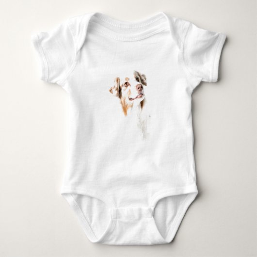 Australischer Schäferhund Baby Strampler (Vorderseite)