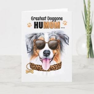 Australischer Schäferhund Bester HuMOM Muttertag Feiertagskarte