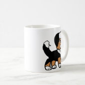 Australischer Schäferhund Black Tri Cartoon mit Sc Kaffeetasse (VorderseiteRechts)