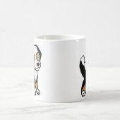 Australischer Schäferhund Black Tri Cartoon mit Sc Kaffeetasse (Mittel)