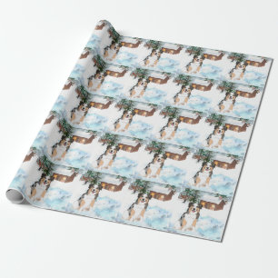Australischer Schäferhund (blau) Wrapping Paper Geschenkpapier
