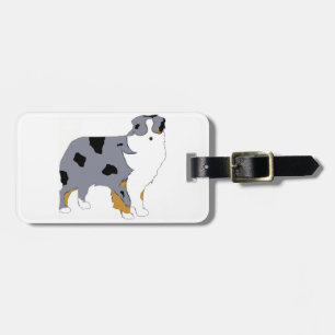Australischer Schäferhund Blue Merle Silo Gepäckanhänger