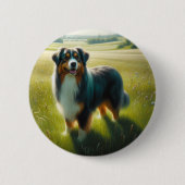 Australischer Schäferhund Button (Vorderseite)