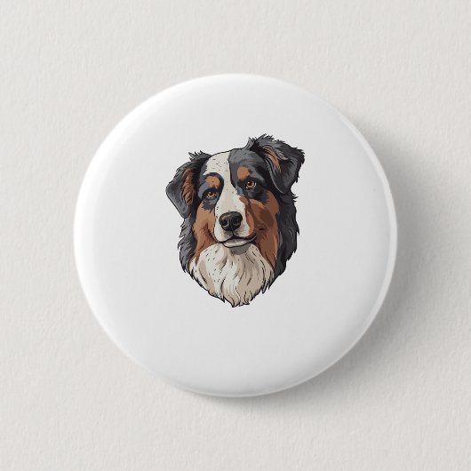 Australischer Schäferhund Button (Vorderseite)