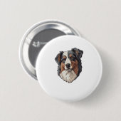 Australischer Schäferhund Button (Vorne & Hinten)