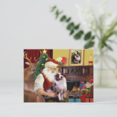 Australischer Schäferhund des Weihnachtsmanns (nur Feiertagspostkarte (Stehend Vorderseite)