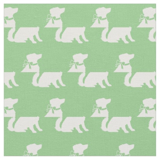 Australischer Schäferhund Dog Aussie Pet Sage Gree Stoff (Nahaufnahme)