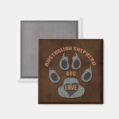 Australischer Schäferhund Dog Breed Magnet (Vorderseite/Rückseite)